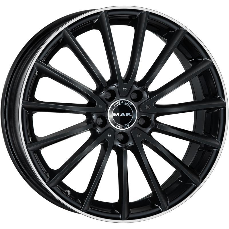 MAK Komet 8x19 5*112 ET43 DIA66.6 Gloss Black Mirror Ring Литой